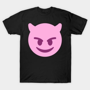 Pink devil emoji T-Shirt
